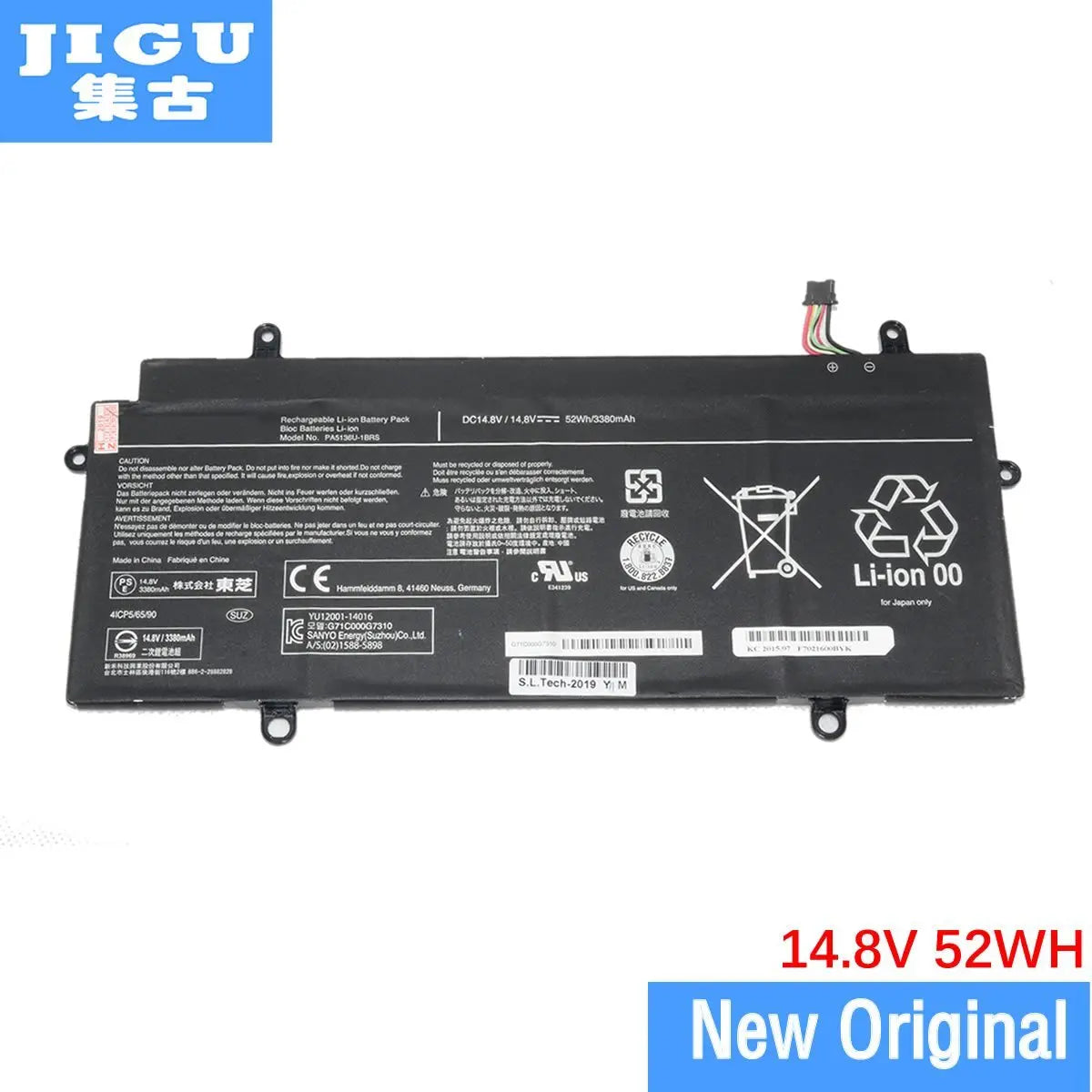 JIGU PA5136U-1BRS Original Laptop Battery For Toshiba For Portege Z30-C Z30 Z30-AK03S Z30-AK04S 15.2V 52WH - GreatEagleInc