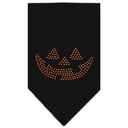 Jack O Lantern Rhinestone Bandana Black Small Default Title