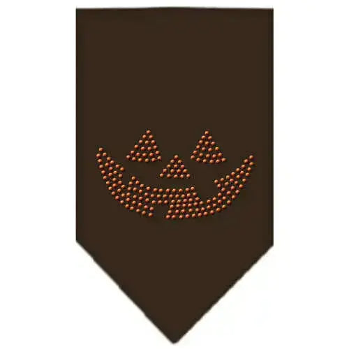 Jack-O-Lantern-Rhinestone-Bandana-Cocoa-Small-GreatEagleInc-319075569
