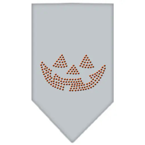 Jack O Lantern Rhinestone Bandana Grey Small Default Title