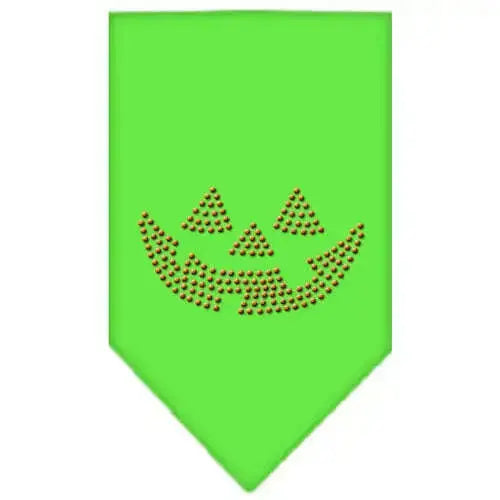 Jack-O-Lantern-Rhinestone-Bandana-Lime-Green-Small-GreatEagleInc-319075268