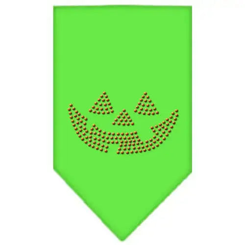Jack-O-Lantern-Rhinestone-Bandana-Lime-Green-Small-GreatEagleInc-319075249