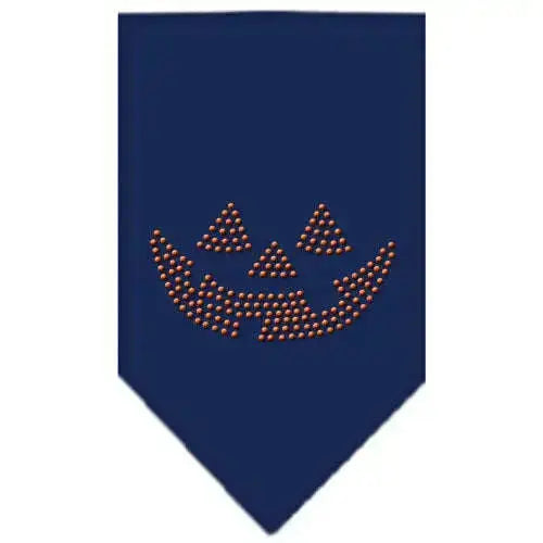 Jack-O-Lantern-Rhinestone-Bandana-Navy-Blue-Small-GreatEagleInc-319075174