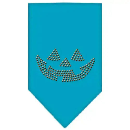 Jack-O-Lantern-Rhinestone-Bandana-Turquoise-Small-GreatEagleInc-319074921