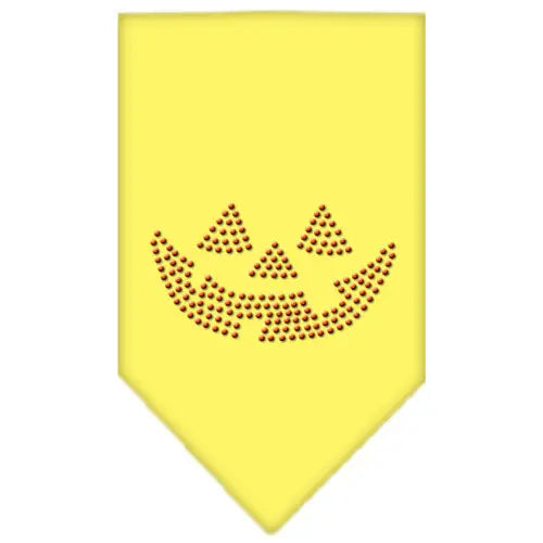 Jack O Lantern Rhinestone Bandana Yellow Small Default Title
