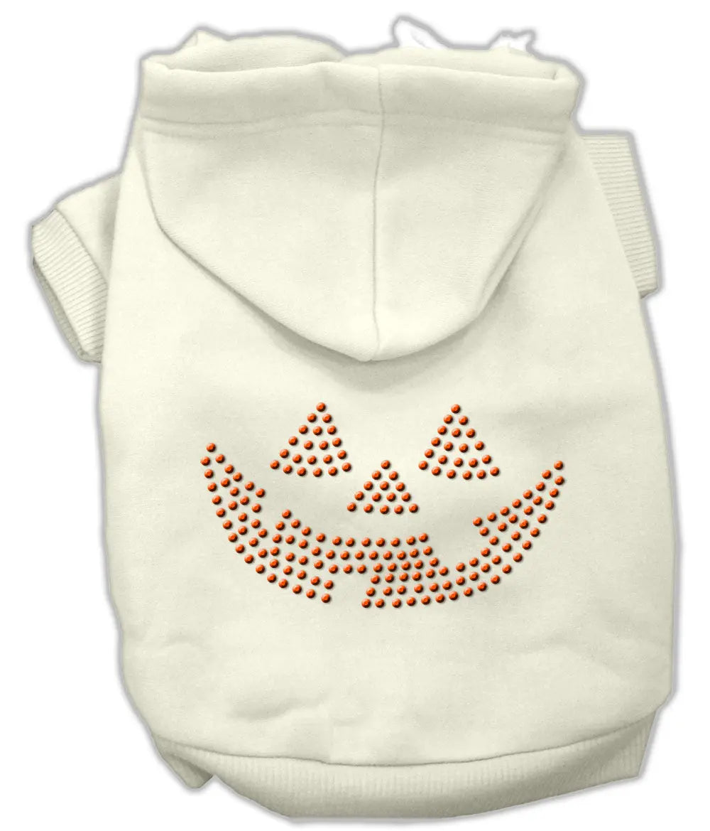 Jack O' Lantern Rhinestone Hoodies Cream Xl Default Title