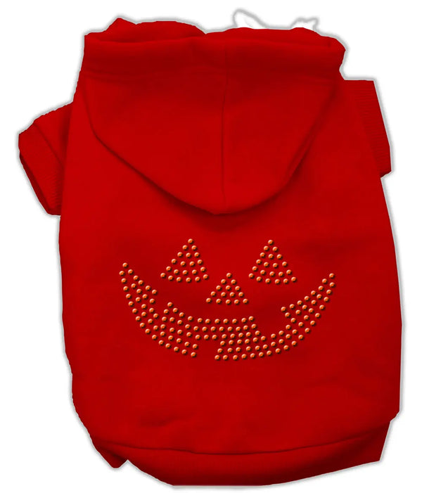 Jack O' Lantern Rhinestone Hoodies Red Xxl Default Title
