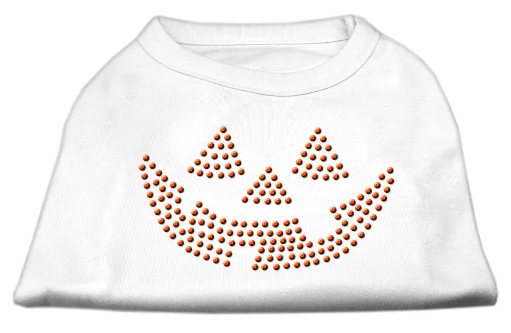 Jack O' Lantern Rhinestone Shirts White Xl Default Title