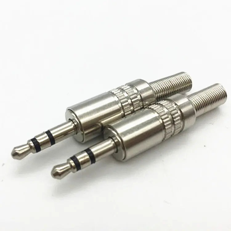 Jack Plug Connector Replacement Soldering For Most Earphone Jack Whosesale 3.5mm 3 Pole Male Repair Headphones Audio
