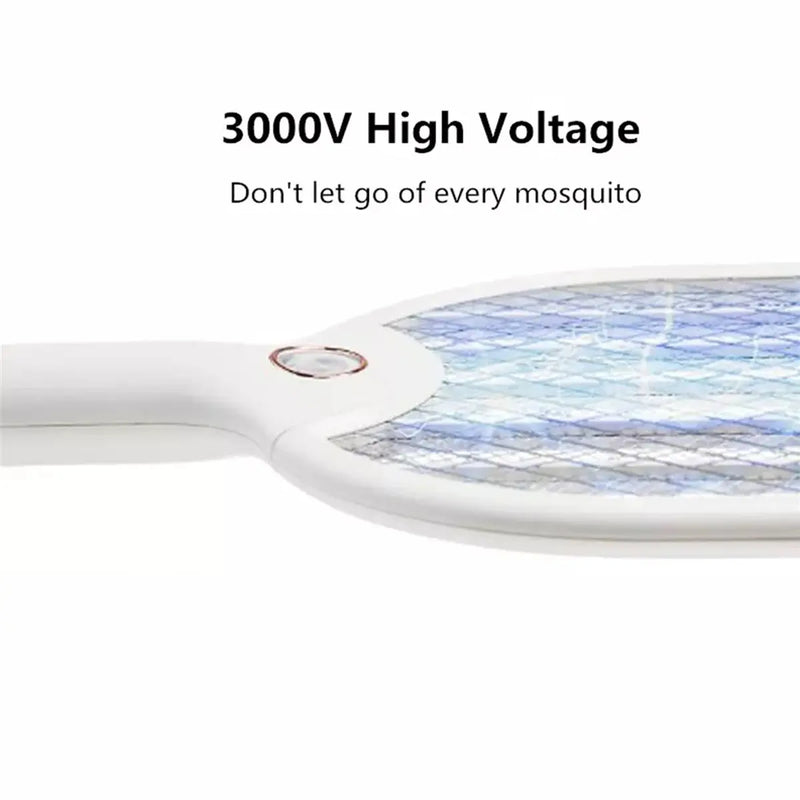 Jordan&judy 3000V Electric Mosquito Swatter Portable Camping Travel Three-layer Anti-electric Shock Net USB Charging Mosquito Dispeller from Xiaomi youpin
