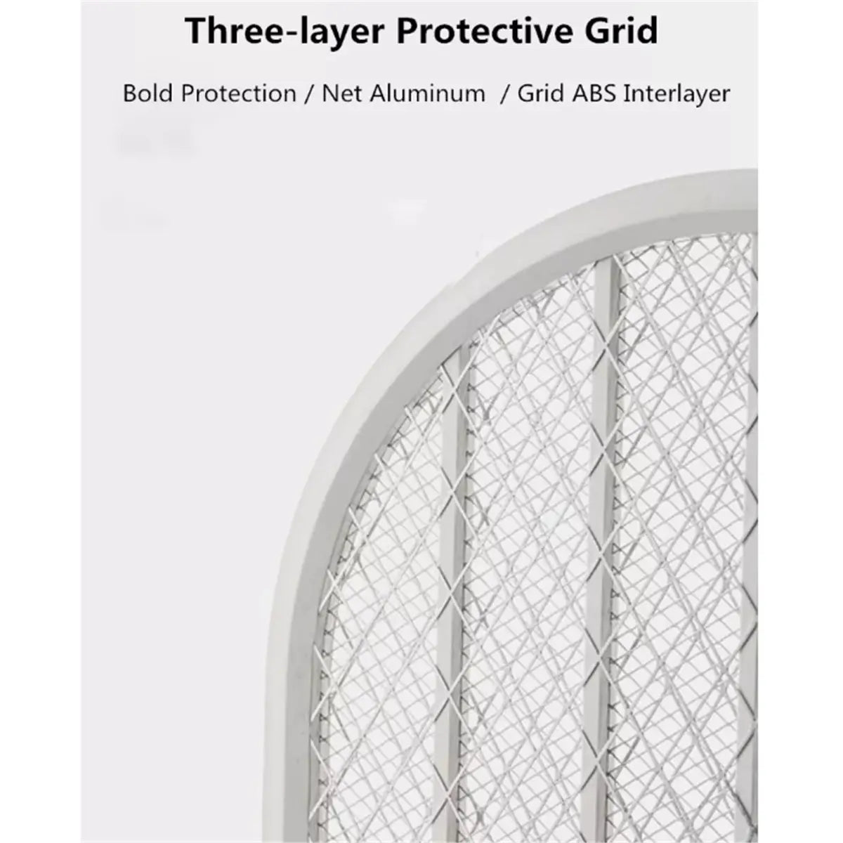 Jordan&judy 3000V Electric Mosquito Swatter Portable Camping Travel Three-layer Anti-electric Shock Net USB Charging Mosquito Dispeller from Xiaomi youpin