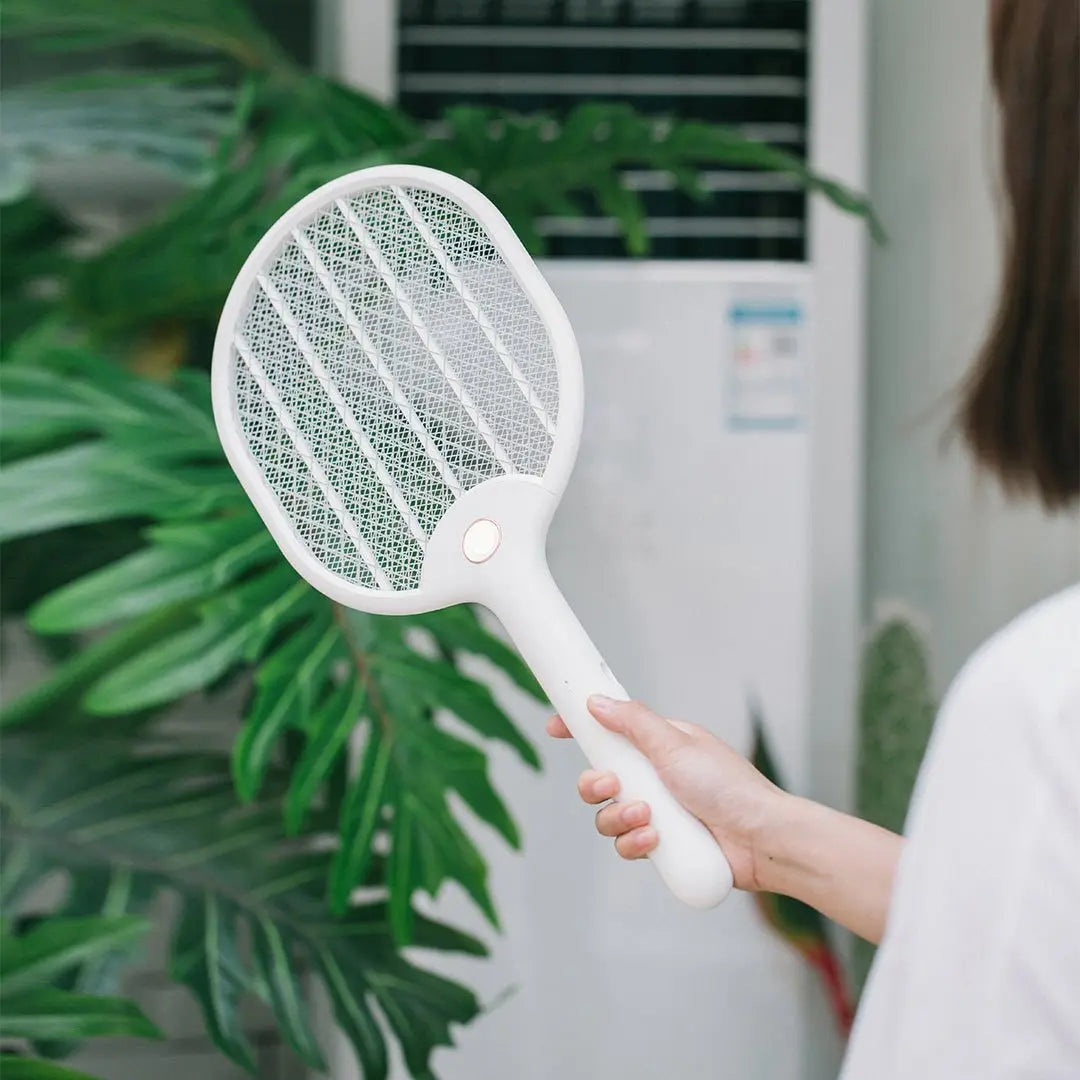 Jordan&judy 3000V Electric Mosquito Swatter Portable Camping Travel Three-layer Anti-electric Shock Net USB Charging Mosquito Dispeller from Xiaomi youpin