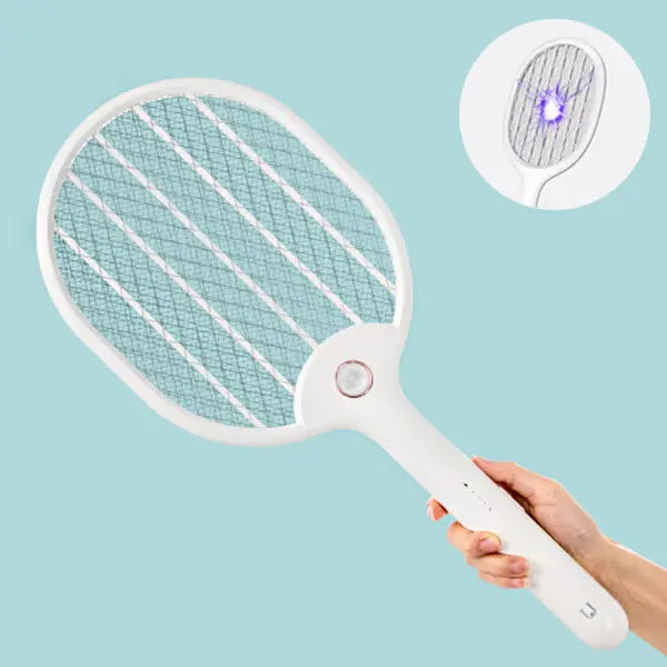 Jordan&judy 3000V Electric Mosquito Swatter Portable Camping Travel Three-layer Anti-electric Shock Net USB Charging Mosquito Dispeller from Xiaomi youpin Default Title