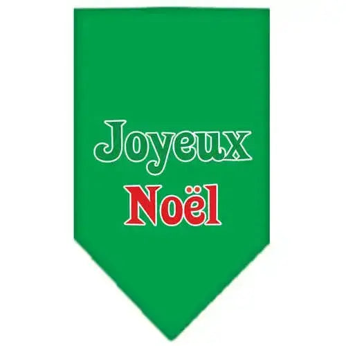 Joyeux-Noel-Screen-Print-Bandana-Emerald-Green-Large-GreatEagleInc-333815941