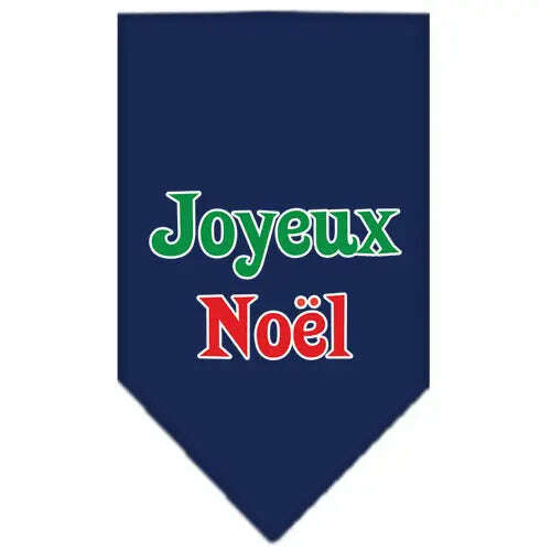 Joyeux-Noel-Screen-Print-Bandana-Navy-Blue-Large-GreatEagleInc-333835714