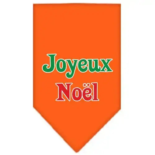 Joyeux-Noel-Screen-Print-Bandana-Orange-Large-GreatEagleInc-333815748