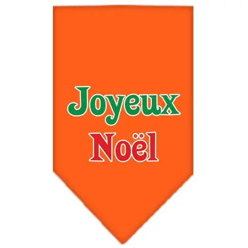 Joyeux Noel Screen Print Bandana Orange Large Default Title