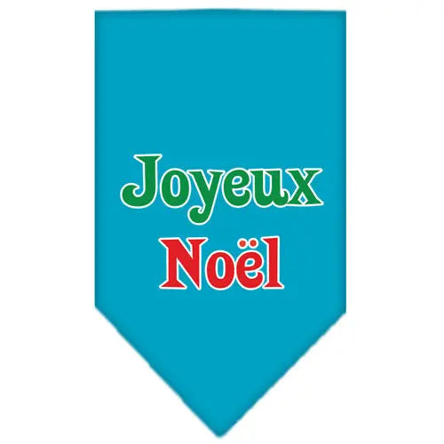 Joyeux Noel Screen Print Bandana Turquoise Small Default Title