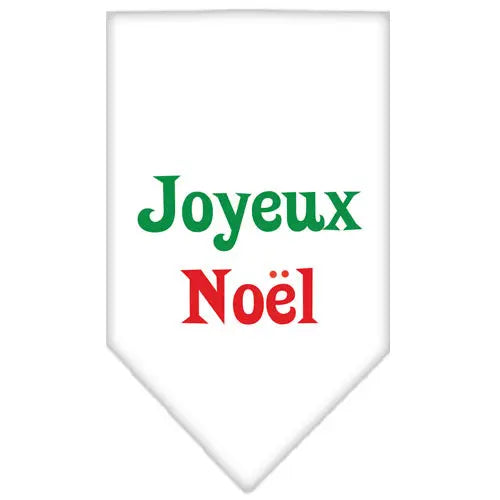 Joyeux Noel Screen Print Bandana White Small Default Title