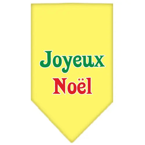 Joyeux Noel Screen Print Bandana Yellow Small Default Title