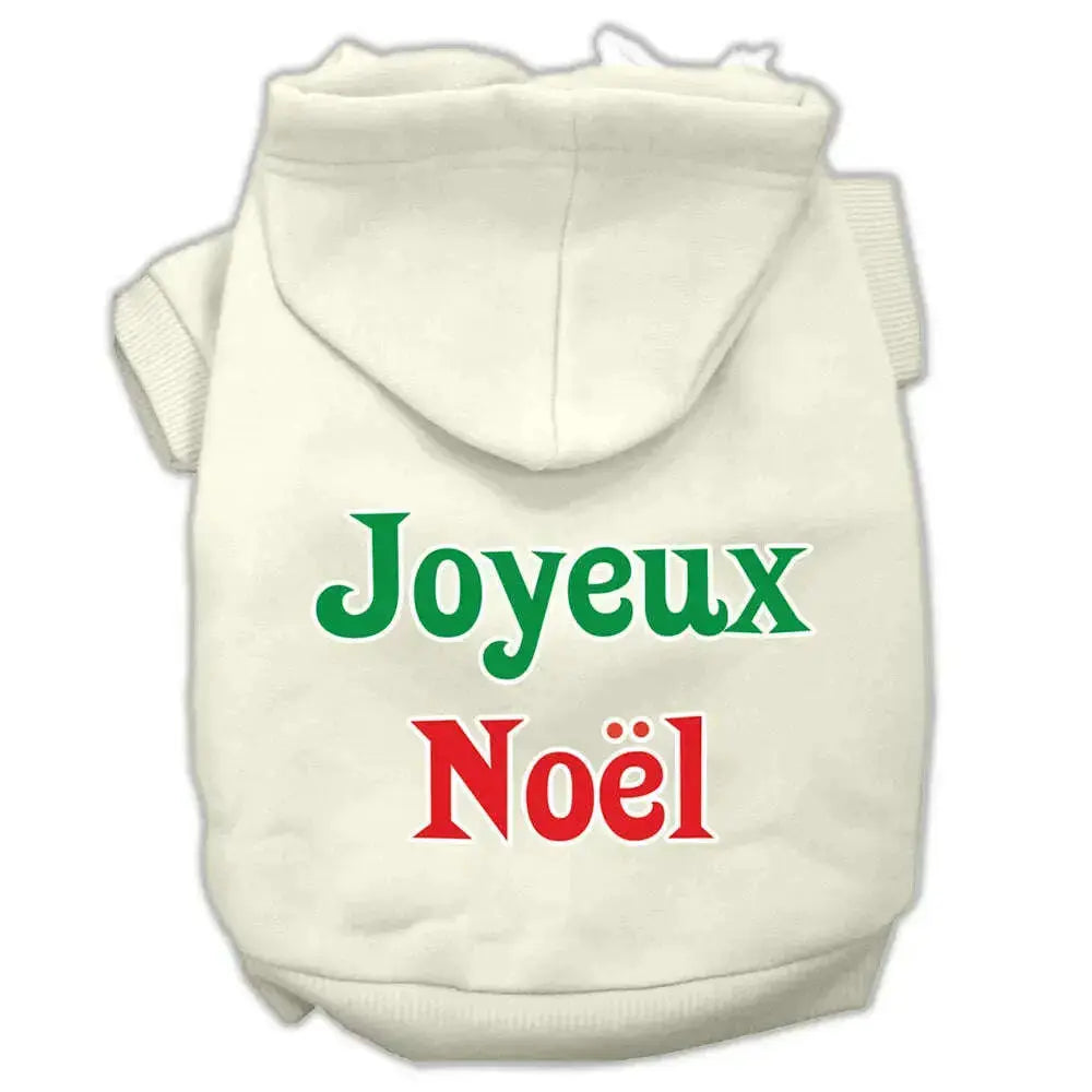 Joyeux-Noel-Screen-Print-Pet-Hoodies-Cream-Size-Xl-GreatEagleInc-319375012