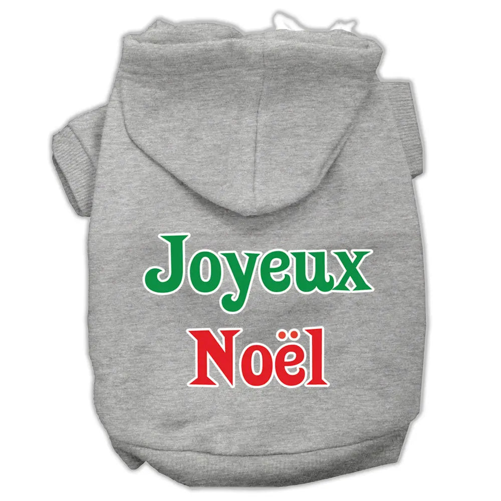 Joyeux Noel Screen Print Pet Hoodies Grey Xxl Default Title