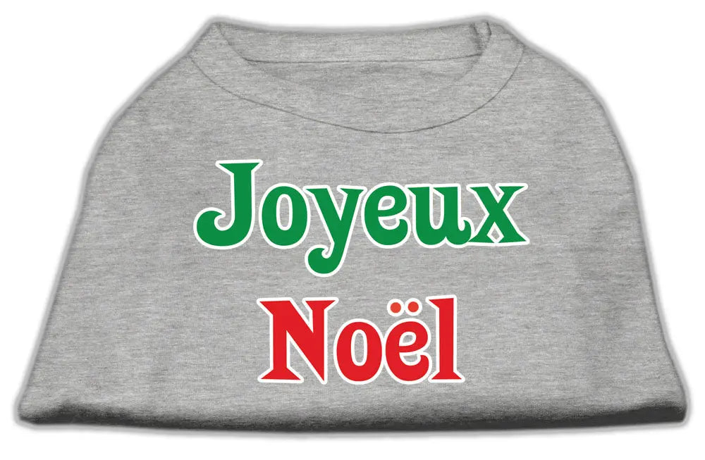 Joyeux Noel Screen Print Shirts Grey Xs Default Title