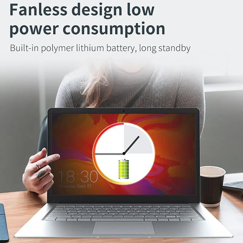 Jumper EZbook S5 14.0 Inch IPS Laptop N3450 Quad Core 8GB DDR4+256GB SSD Windows 10 Ultrathin Notebook US Plug (Silver US plug) - GreatEagleInc