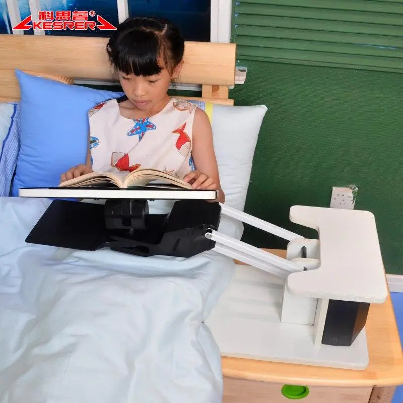 Kesrer 03 Full Motion Laptop Desk Riser + Mouse Pad Free Lifting Ergonomic Sit Stand Lapdesk Desktop/ Bed/ Sofa Notebook Table (White) - GreatEagleInc