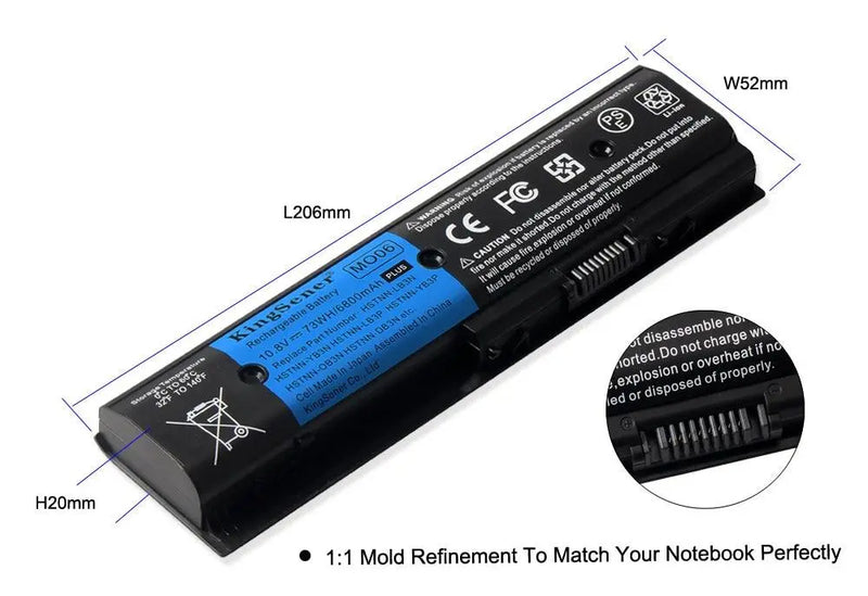 KingSener 11.1V 62WH Laptop Battery MO06 HSTNN-LB3N For HP Pavilion DV4-5000 DV6-7002TX 5006TX DV7-7000 Batteries 671567-421