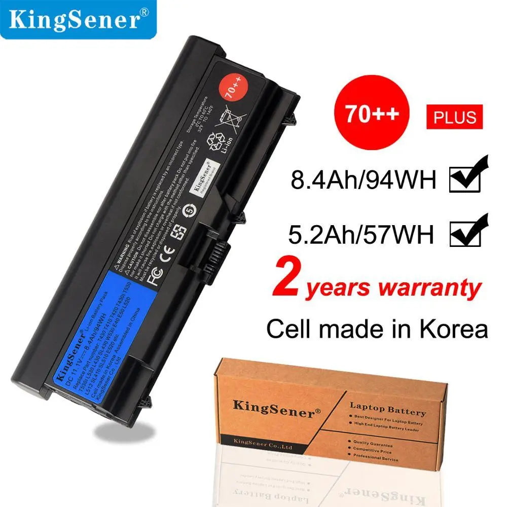 KingSener 11.1V 8400mAh Laptop Battery For Lenovo ThinkPad T430 T430I L430 SL430 SL530 T530 T530I L530 W530 45N1011 45N1010 - GreatEagleInc