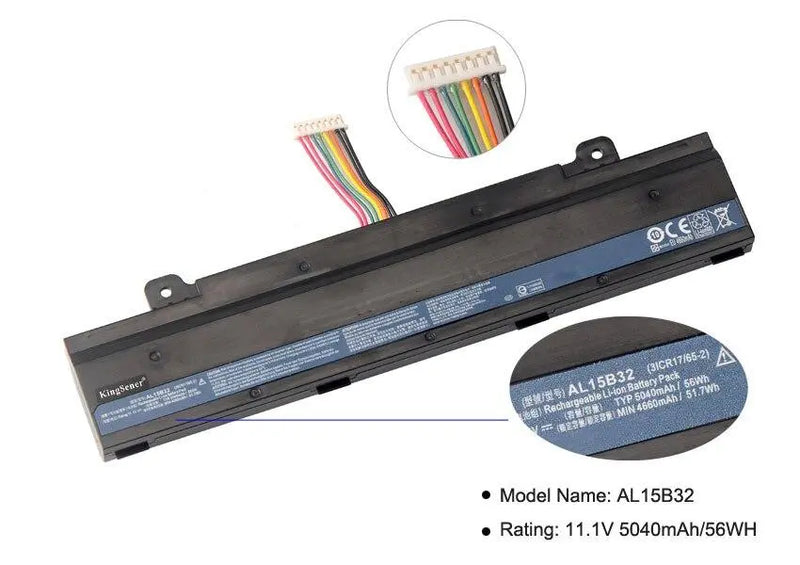 KingSener AL15B32 Laptop Battery For ACER Aspire V15 DG2 V5-591G V5-591 Series T5000-73CF T5000-50HZ N15Q12 11.1V 5040mAh - GreatEagleInc