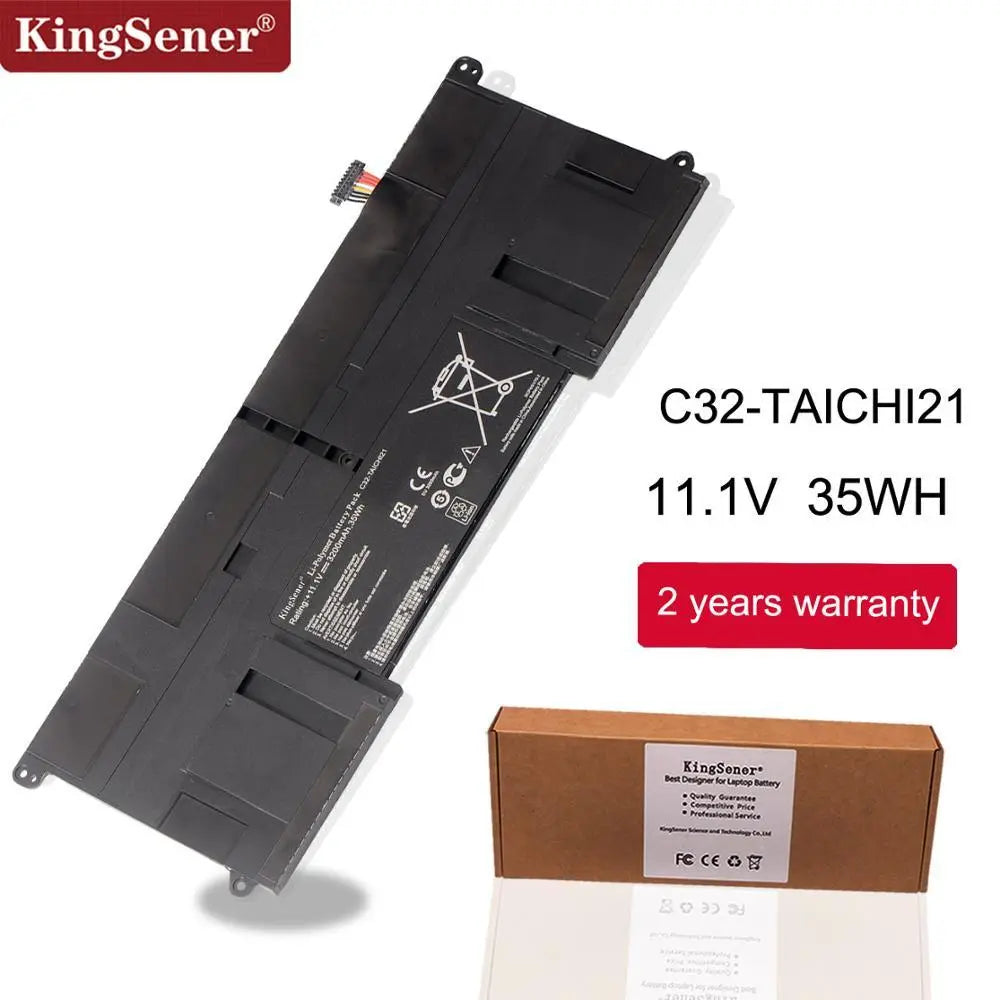 KingSener New C32-TAICHI21 Laptop Battery for ASUS Ultrabook TAICHI21 TAICHI 21 C32-TAICHI21 11.1V 3200mAh Free 2 Years Warranty - GreatEagleInc