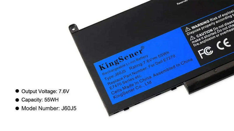 KingSener-New-J60J5-Replacement-Laptop-Battery-For-Dell-Latitude-E7270-E7470-J60J5-R1V85-MC34Y-242WD-7.6V-55Wh-GreatEagleInc-317796610