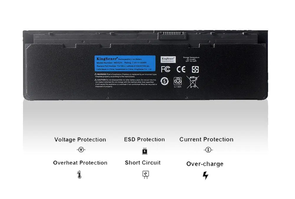 KingSener WD52H VFV59 New Laptop Battery For DELL Latitude E7240 E7250 W57CV 0W57CV GVD76 VFV59 battery 7.4V 45WH - GreatEagleInc