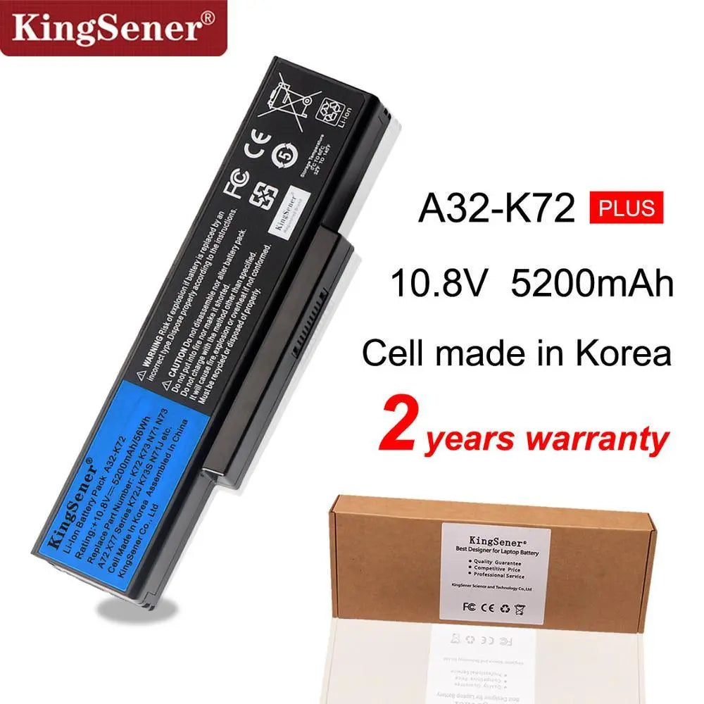 Kingsener A32-K72 Laptop Battery for ASUS K72Y K73 K73B K73BR K73BY K73E K73J K73JK K73S K73SD K73SJ K73SM K73SV K73T - GreatEagleInc