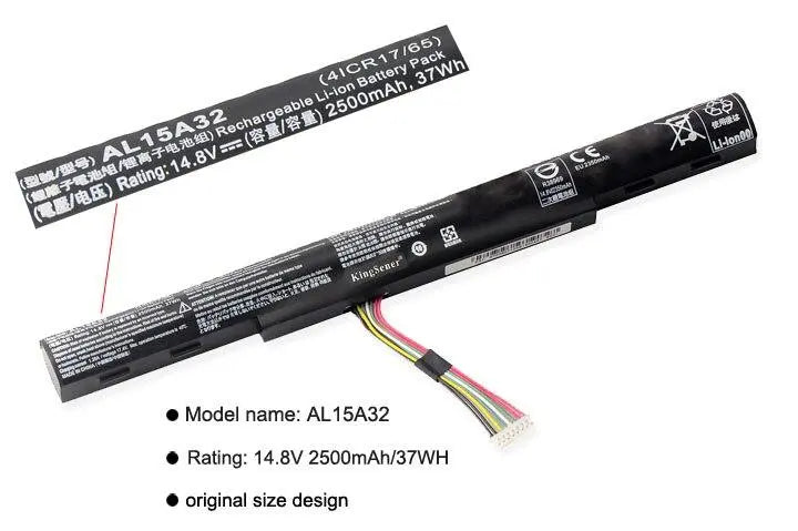 Kingsener AL15A32 Laptop Battery For Acer Aspire E5-422G 472 E5-473 E5-473G E5-522 522G E5-532 E5-532T E5-573G E5-553G V3-574G - GreatEagleInc