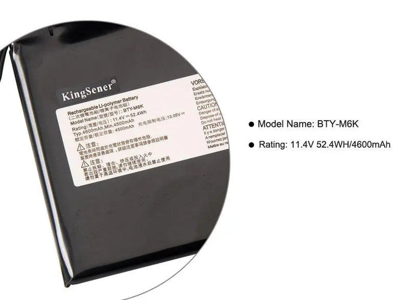 Kingsener BTY-M6K Laptop Battery for MSI MS-17B4 MS-16K3 GS63VR 7RG-005 GF63 Thin 8RD 8RD-031TH 8RC GF75 Thin 3RD 8RC 9SC - GreatEagleInc