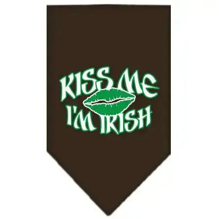 Kiss-Me-I_m-Irish-Screen-Print-Bandana-Cocoa-Small-GreatEagleInc-318537773