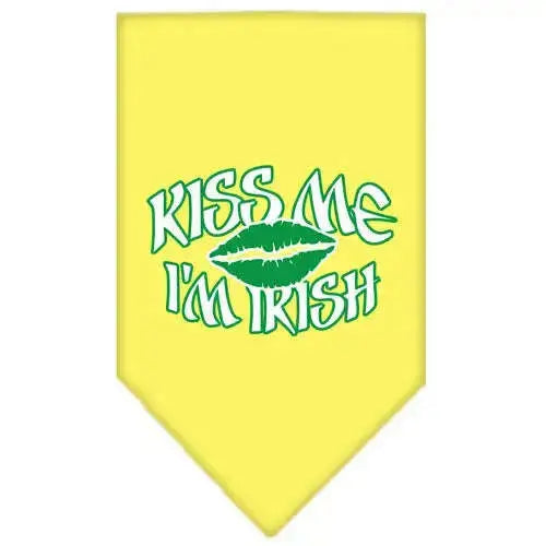 Kiss-Me-I_m-Irish-Screen-Print-Bandana-Yellow-Large-GreatEagleInc-319094599