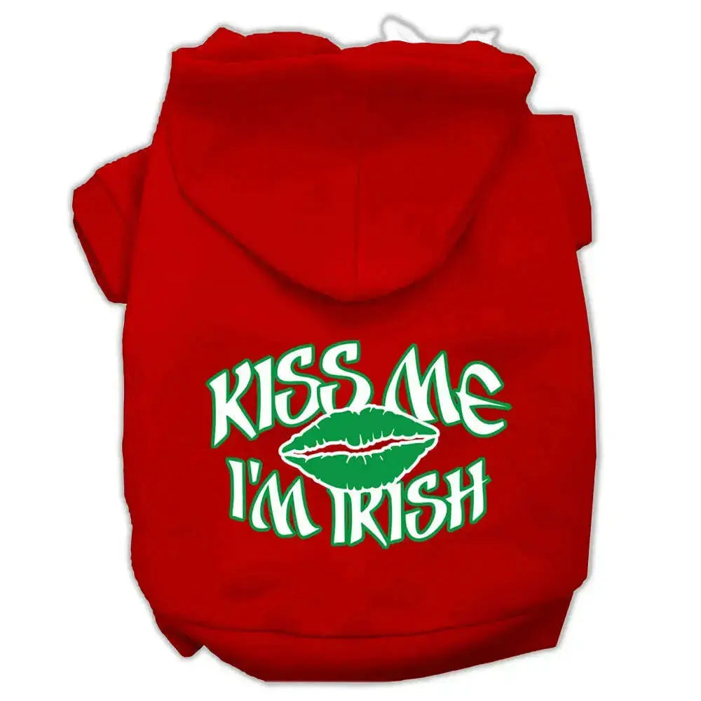 Kiss-Me-I_m-Irish-Screen-Print-Pet-Hoodies-Red-Size-Xxxl-GreatEagleInc-319687181