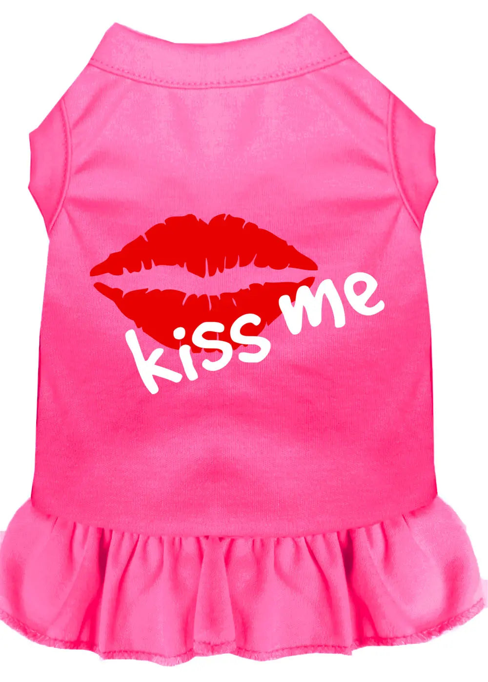 Kiss Me Screen Print Dress Bright Pink Xxl Default Title