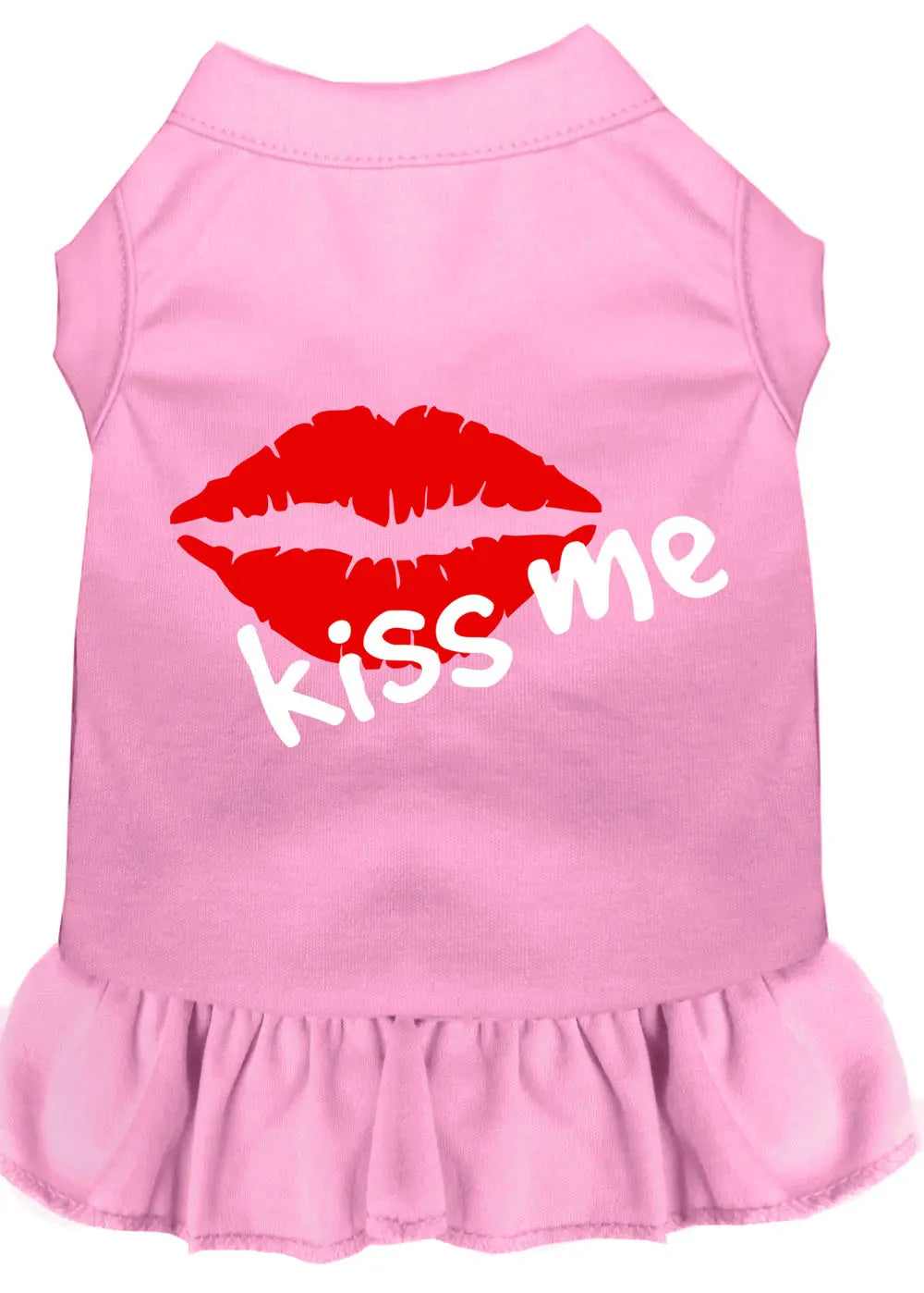 Kiss Me Screen Print Dress Light Pink Sm Default Title