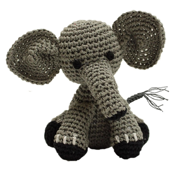 Knit Knacks Bubbles The Baby Elephant Organic Cotton Small Dog Toy Default Title