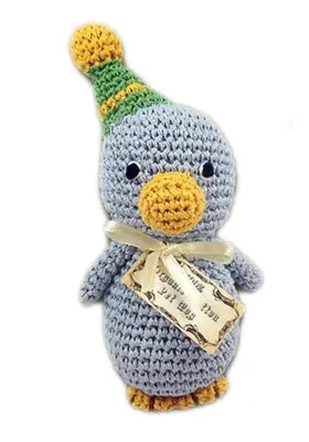 Knit Knacks Disco Duck Organic Cotton Small Dog Toy Default Title