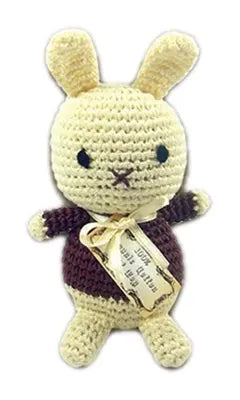 Knit Knacks Foo Foo Bunny Organic Cotton Small Dog Toy Default Title