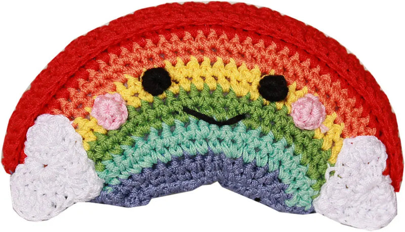Knit Knacks Happy Rainbow Organic Cotton Small Dog Toy Default Title