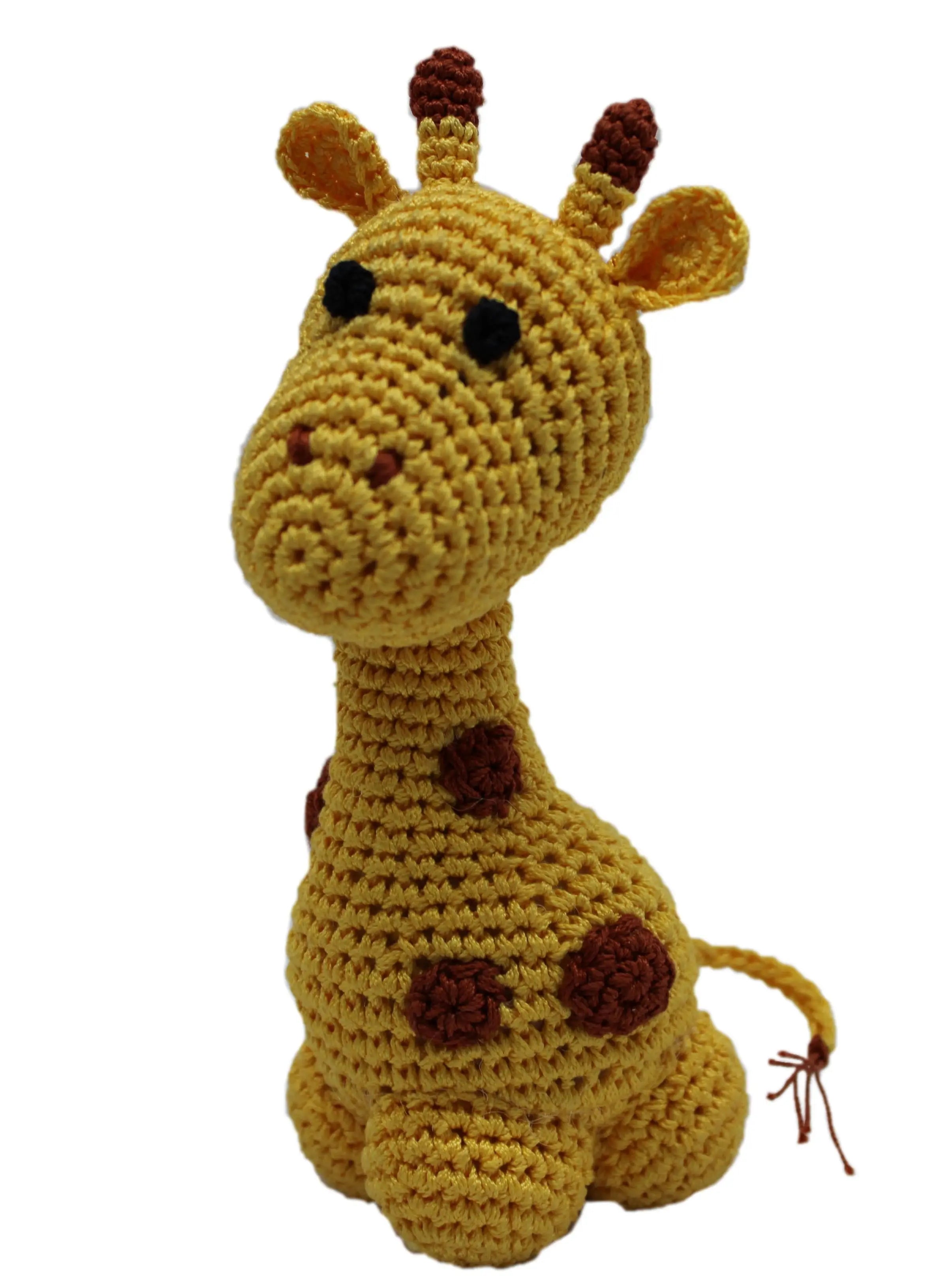 Knit Knacks Louie Longneck The Giraffe Organic Cotton Small Dog Toy Default Title