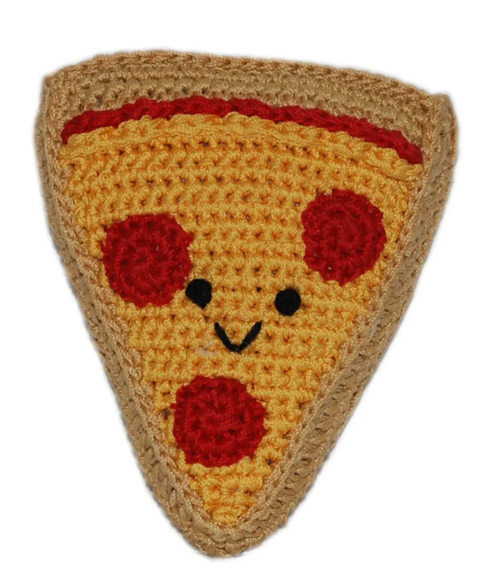 Knit Knacks Pizza Organic Cotton Small Dog Toy Default Title