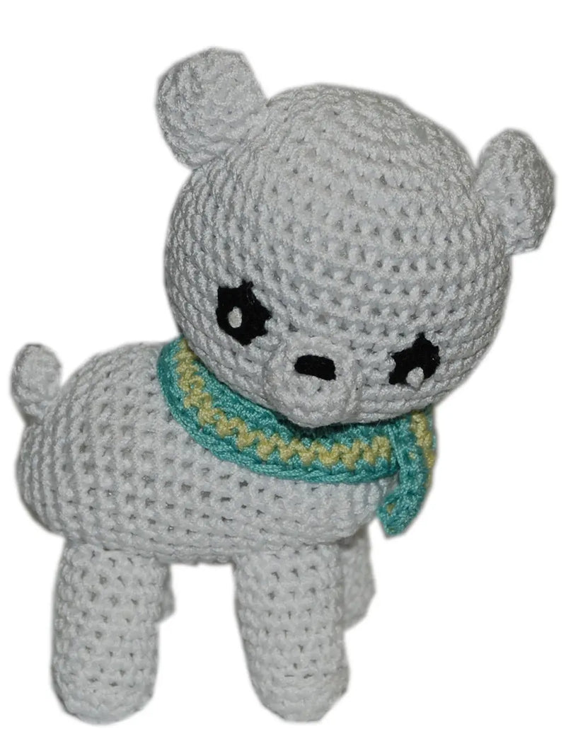 Knit Knacks Polar Bear Organic Cotton Small Dog Toy Default Title